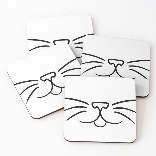 Item preview, White Kitty (Black lines, no color, tongue) designed and sold by MaeleaTan.