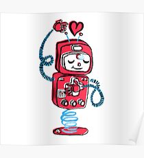 Póster Robot rojo