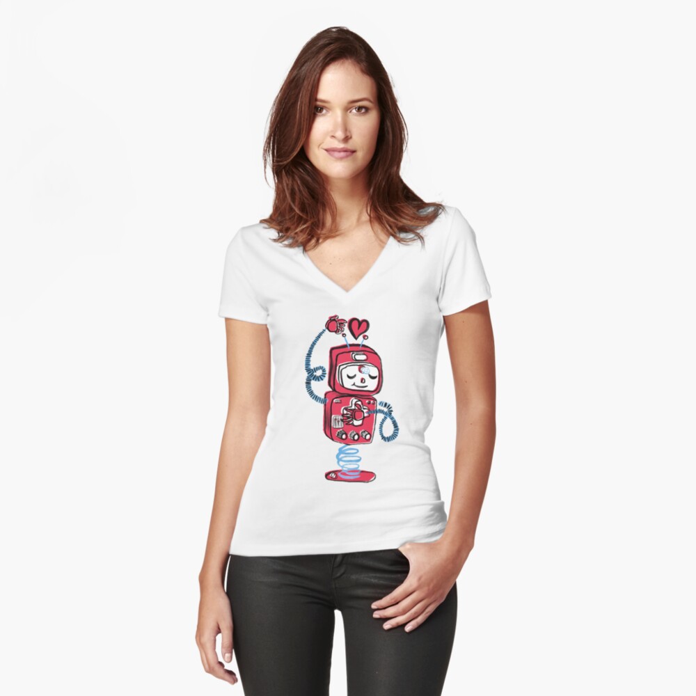 Item preview, Fitted V-Neck T-Shirt designed and sold by Foss.