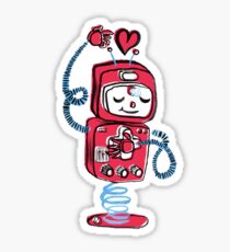 Red Robot Sticker