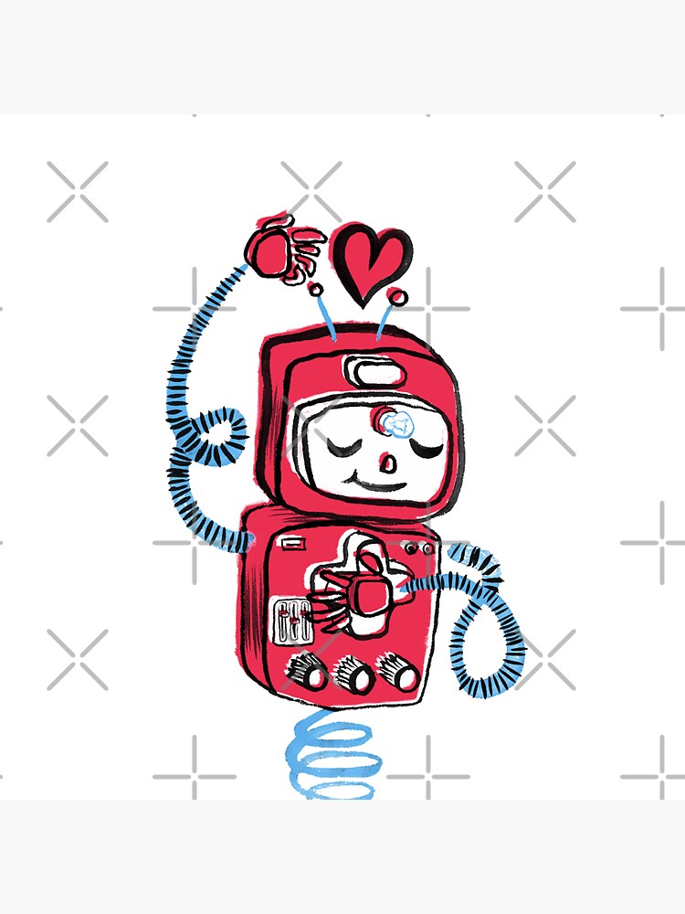 Thumbnail 2 of 2, Tote Bag, Red Robot designed and sold by Foss.