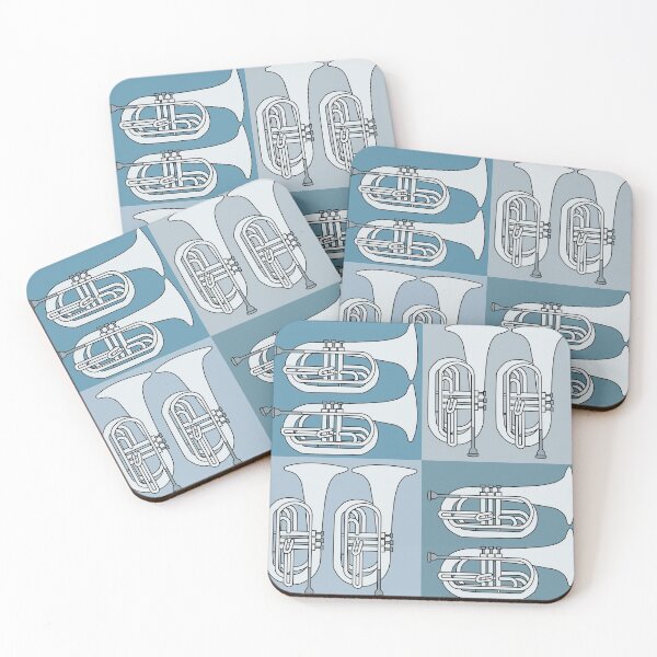 Item preview, Marching Baritone Crosshatch Blues designed and sold by BartholGraphics.