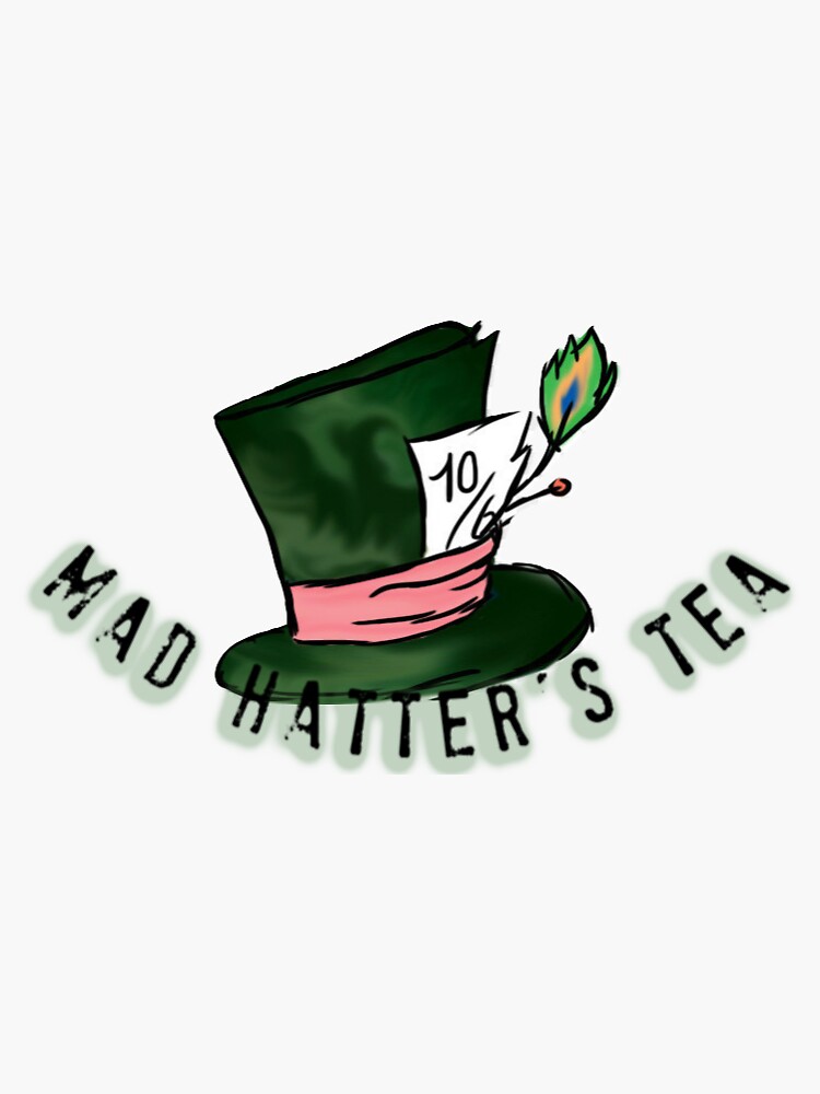 "Mad Hatter Logo " Sticker for Sale by SazzaCubz13 Redbubble