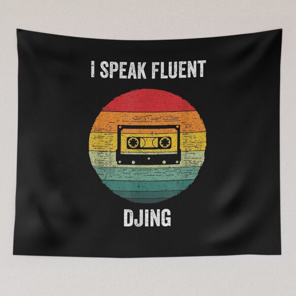 Item preview, I Speak Fluent Djing Vintage Dance Music Gift  designed and sold by dannareyansh.