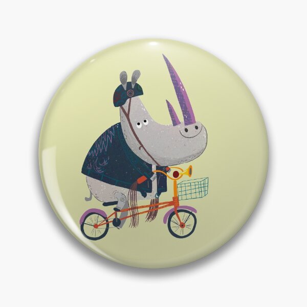 Item preview, Rowdy Rhino Riding his Bike designed and sold by LANDofCLE.