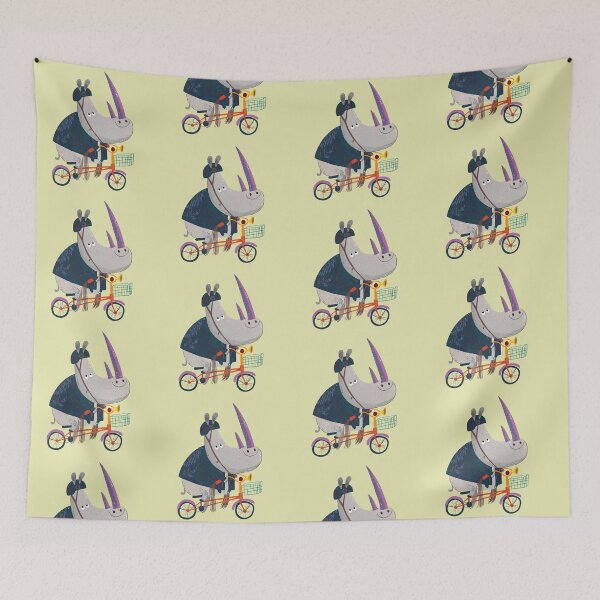 Item preview, Rowdy Rhino Riding his Bike designed and sold by LANDofCLE.