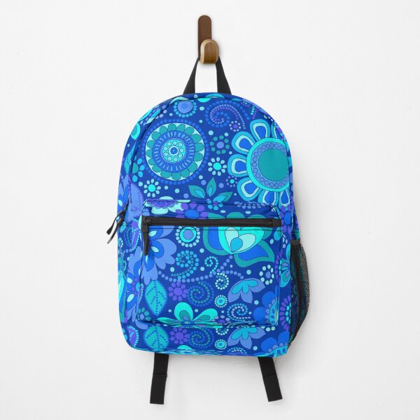 Item preview, 133 Groovy Flower Dots blue & turquoise designed and sold by Cressidacarr.