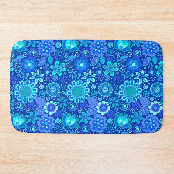 Item preview, 133 Groovy Flower Dots blue & turquoise designed and sold by Cressidacarr.