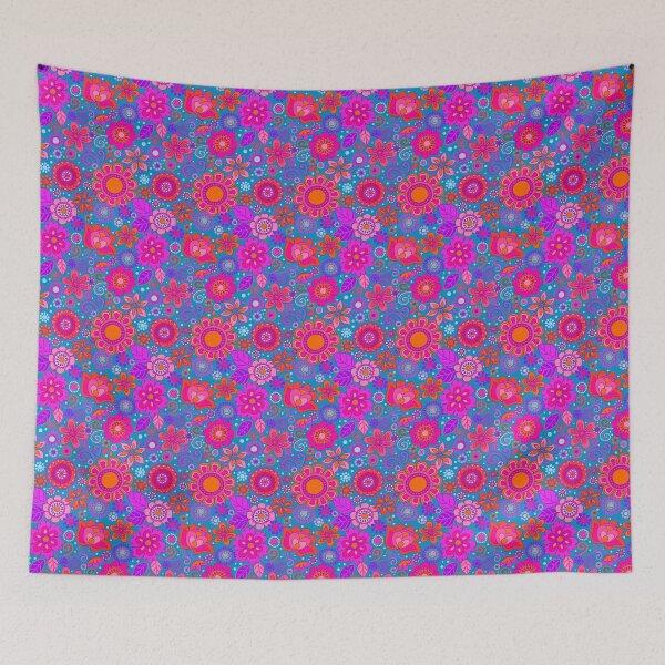 Item preview, 133 Groovy Flower Dots blue & turquoise designed and sold by Cressidacarr.