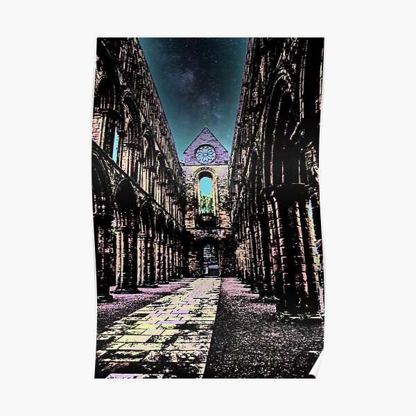 Interior of Jedburgh abbey Poster