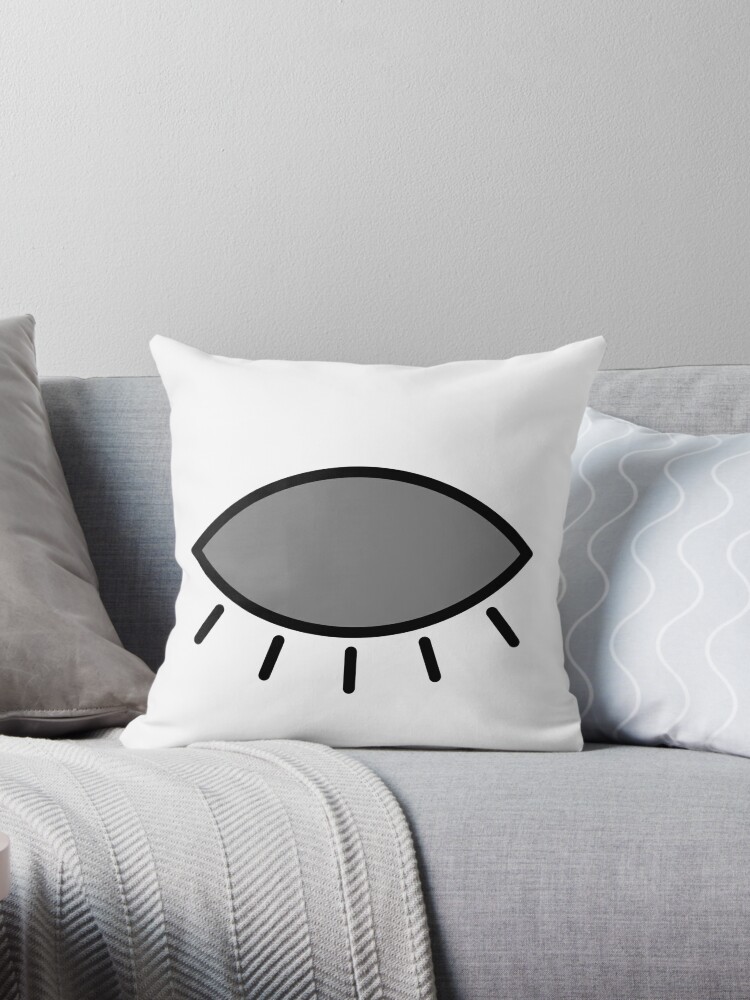 Thumbnail 1 of 3, Throw Pillow, Closed eye designed and sold by reIntegration.