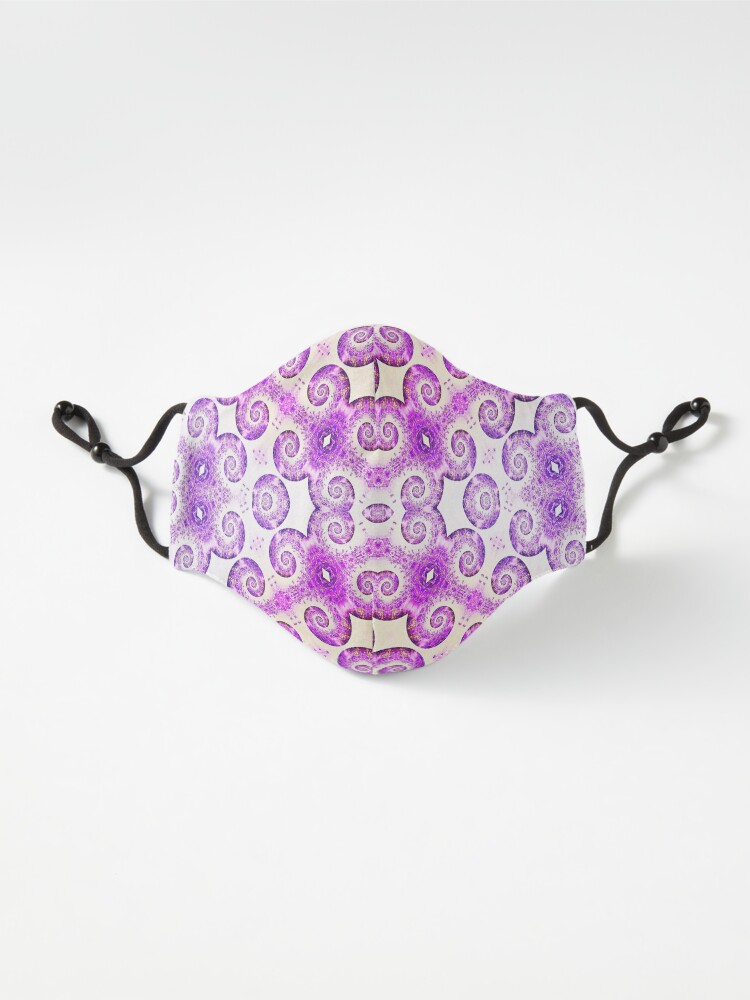 Alternate view of Lavender Love mandala design Mask