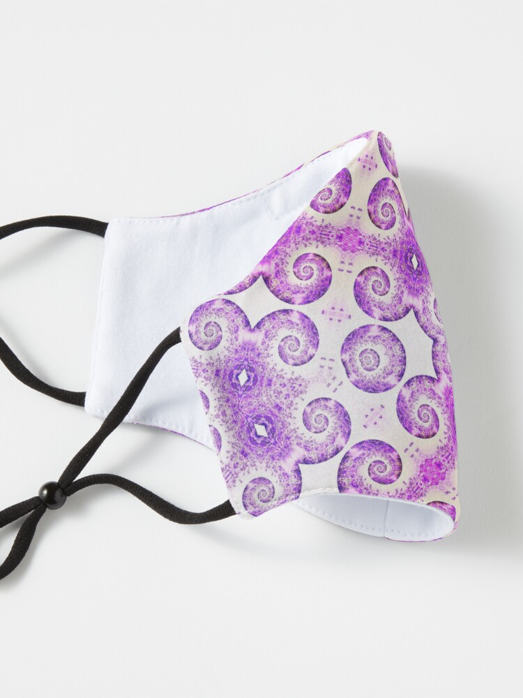 Alternate view of Lavender Love mandala design Mask