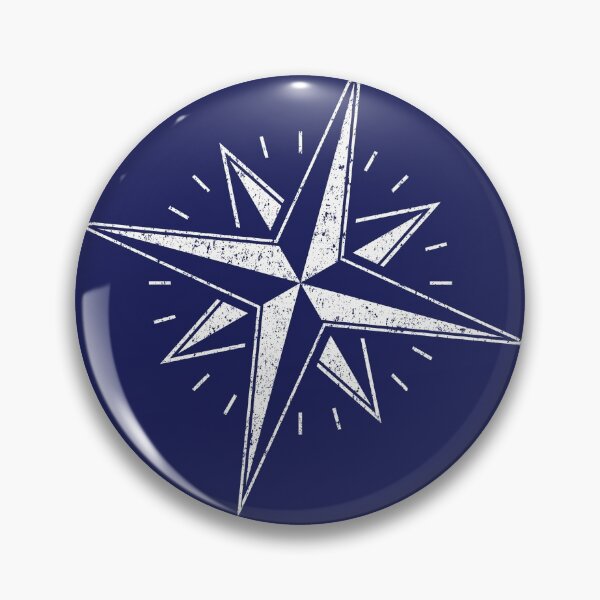 Item preview, Distressed compass nautical star designed and sold by finethesign.