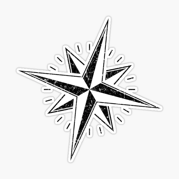 Compass With Compass Rose For Navigation' Sticker