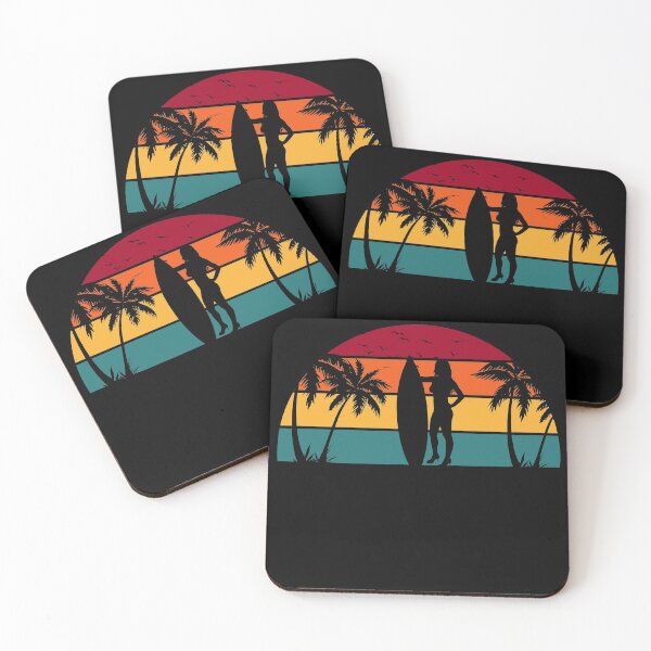 Item preview, Surfer Gift Retro Surfer Girl Surfing Surf Board Beach designed and sold by Nahimic237.