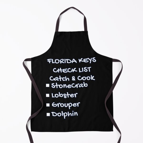 Item preview, Florida Keys Check List - Catch and Cook StoneCrab Lobster Grouper Dolphin Black designed and sold by KeysTreasures.