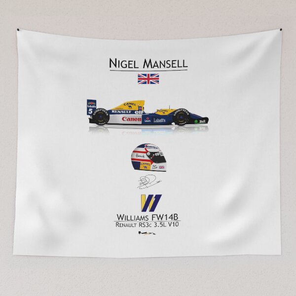 Item preview, Nigel Mansell - Williams FW14B Driver & Helmet designed and sold by JageOwen.