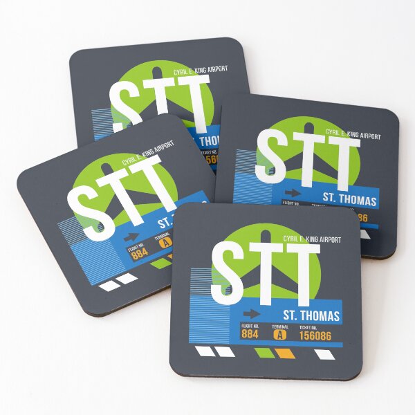Item preview, St. Thomas, USVI (STT) Airport Code Baggage Tag designed and sold by SLAG-Creative.
