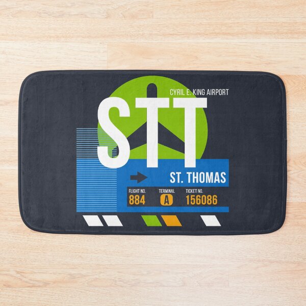 Item preview, St. Thomas, USVI (STT) Airport Code Baggage Tag designed and sold by SLAG-Creative.