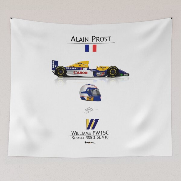 Item preview, Alain Prost - Williams FW15C Driver & Helmet designed and sold by JageOwen.