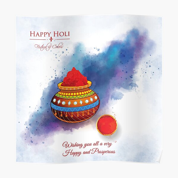 Happy Holi Poster Design and Illustration with Color Splash Stock Vector Illustration of happy love 108571819