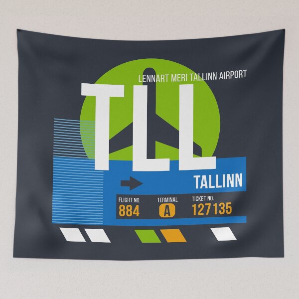 Item preview, Tallinn, Estonia (TLL) Airport Code Baggage Tag designed and sold by SLAG-Creative.