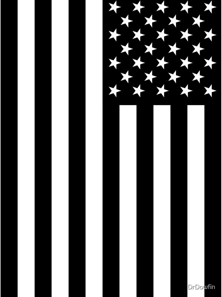 Black And White American Flag iPhone Case