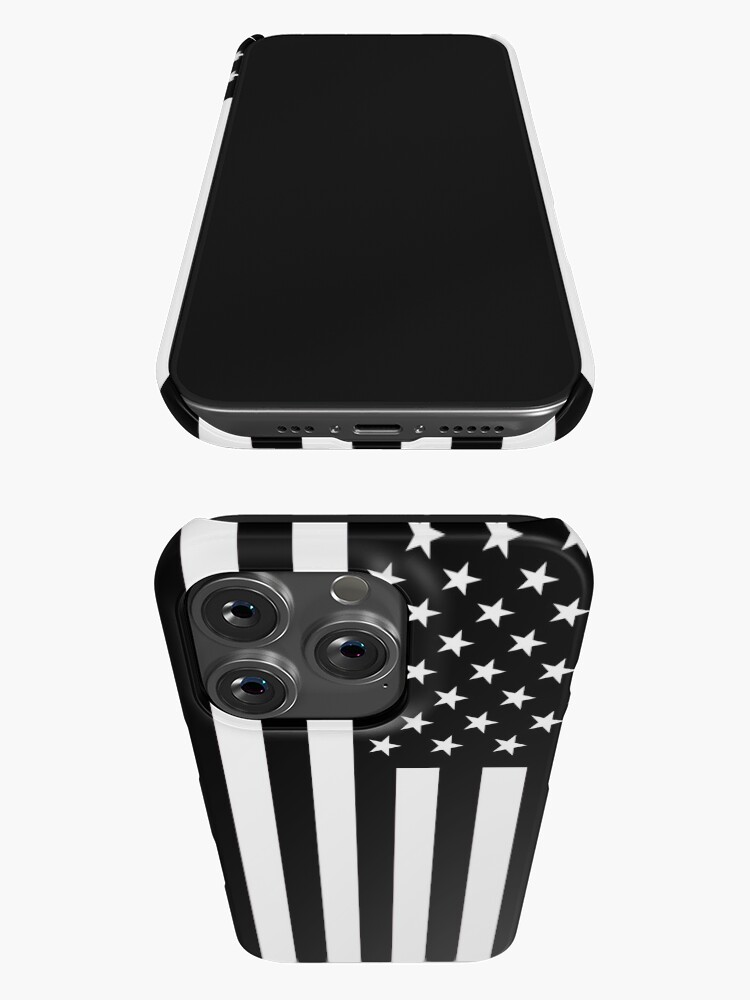 Black And White American Flag iPhone Case