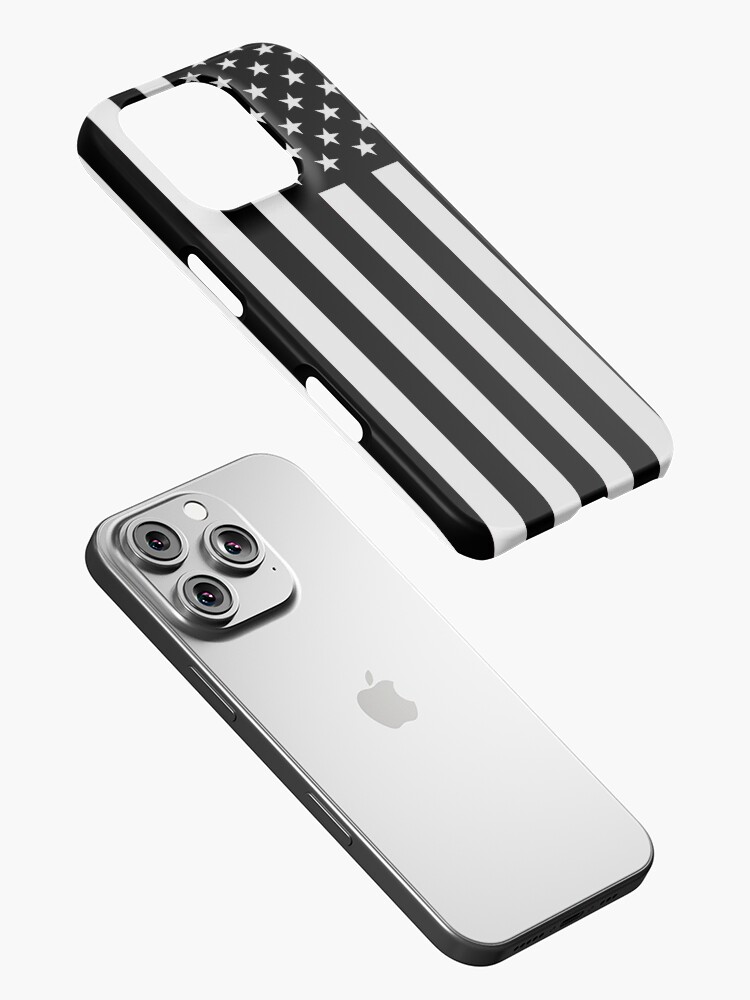 Black And White American Flag iPhone Case