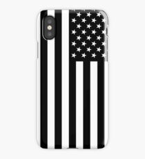 Black And White American Flag iPhone Case/Skin
