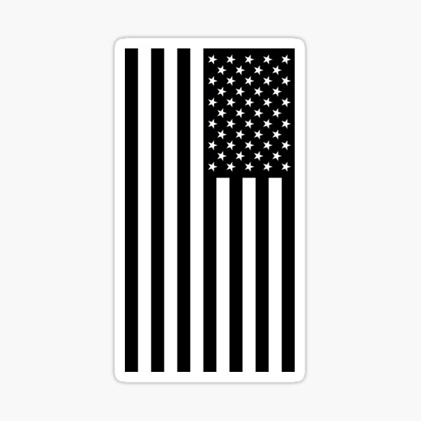 Sticker Schwarze Amerikanische Flagge Redbubble