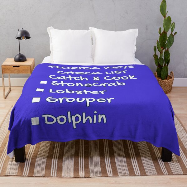 Item preview, Florida Keys Check List - Catch and Cook StoneCrab Lobster Grouper Dolphin Blue designed and sold by KeysTreasures.
