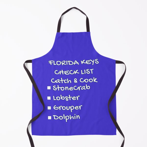 Item preview, Florida Keys Check List - Catch and Cook StoneCrab Lobster Grouper Dolphin Blue designed and sold by KeysTreasures.
