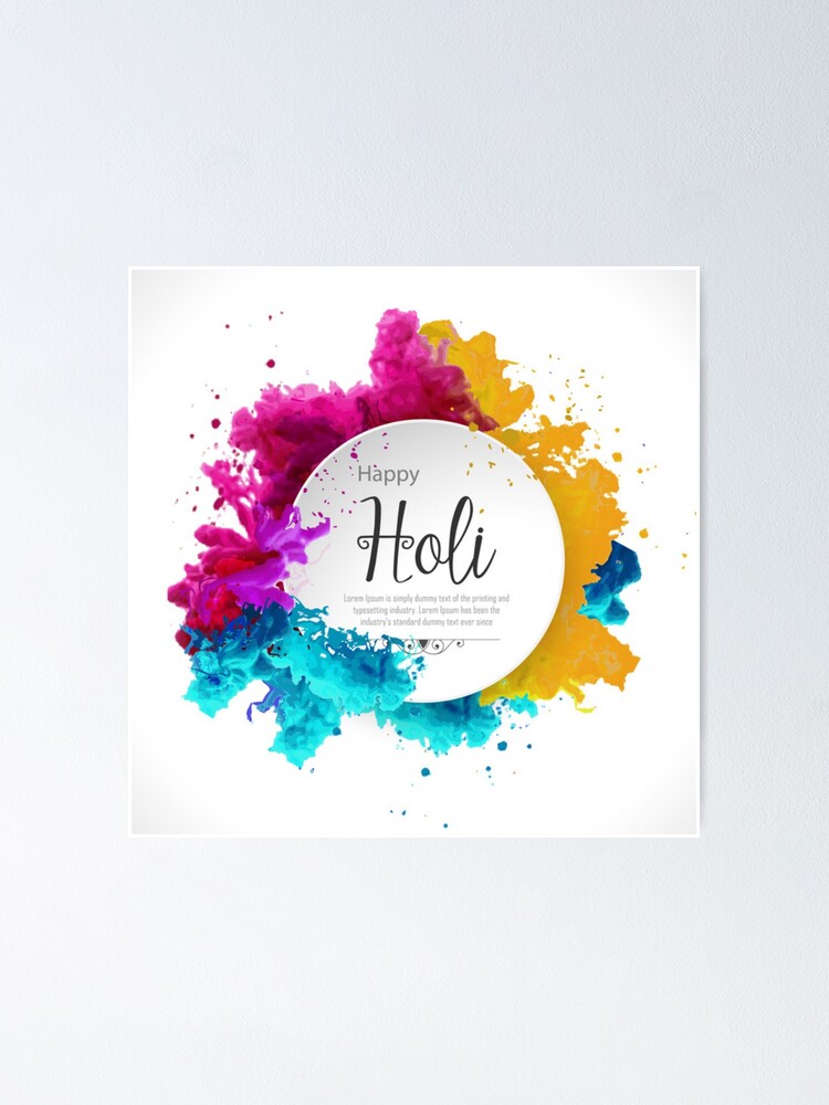 illustration of abstract colorful Happy Holi background card design for  color festival of India celebration greetings