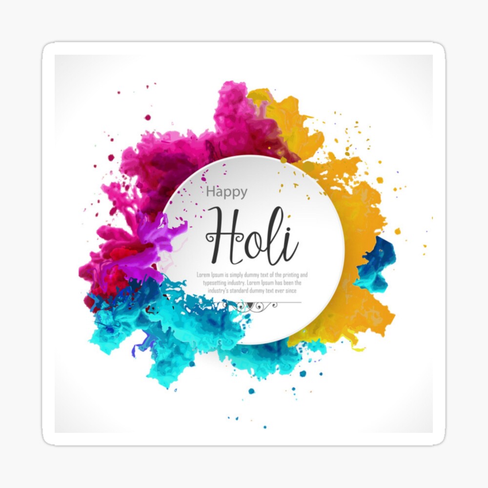 illustration of abstract colorful Happy Holi background card design for  color festival of India celebration greetings