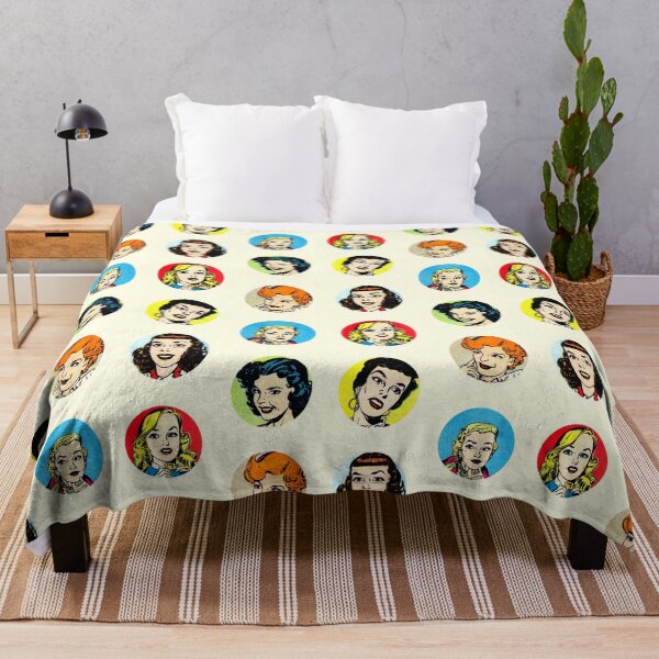 Item preview, Vintage Women Faces Print with Yellow Background designed and sold by RosarioDesigns.