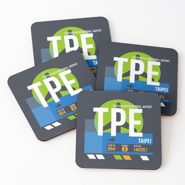 Item preview, Taipei, Taiwan (TPE) Airport Code Baggage Tag designed and sold by SLAG-Creative.