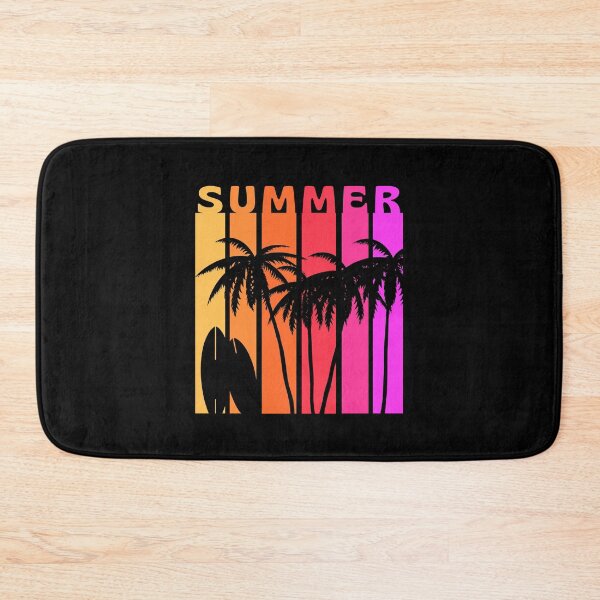 Item preview, Summer - vintage sunset scene with palm trees and surf boards designed and sold by Gerhanj.