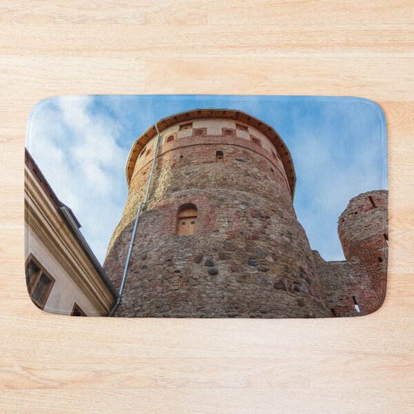 Item preview, Medieval Bauska Castle courtyard with lookout tower designed and sold by lena-maximova.