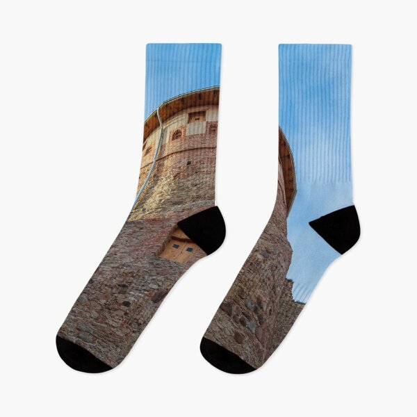 Item preview, Medieval Bauska Castle courtyard with lookout tower designed and sold by lena-maximova.