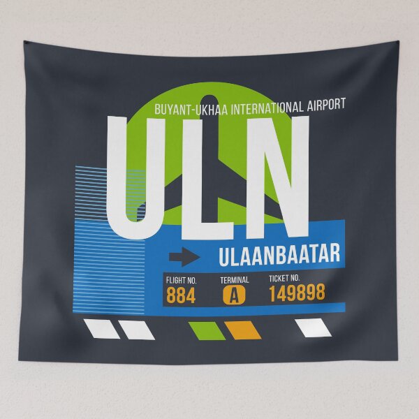 Item preview, Ulaanbaatar, Mongolia (UIO) Airport Code Baggage Tag designed and sold by SLAG-Creative.