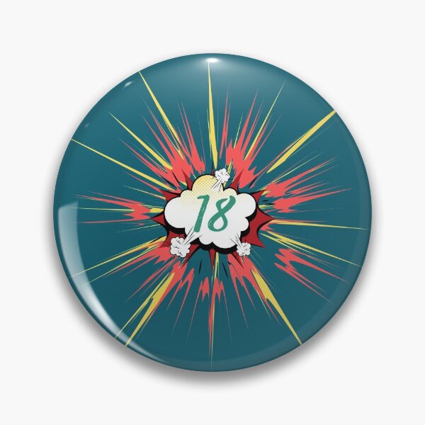 Item preview, Bang an exploding 18th birthday comic party logo. designed and sold by MultistorieDog.