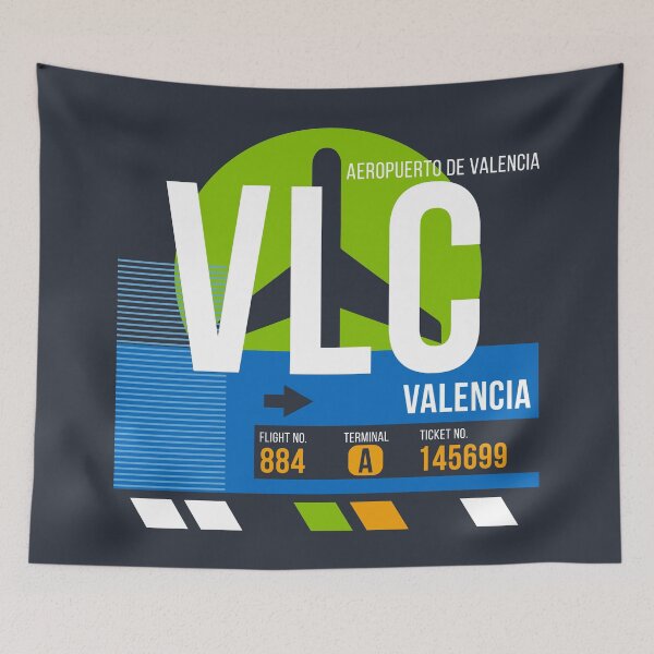 Item preview, Valencia, Spain (VLC) Airport Code Baggage Tag designed and sold by SLAG-Creative.