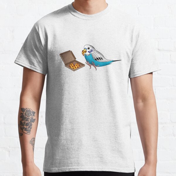 Budgie eats pizza Classic T-Shirt