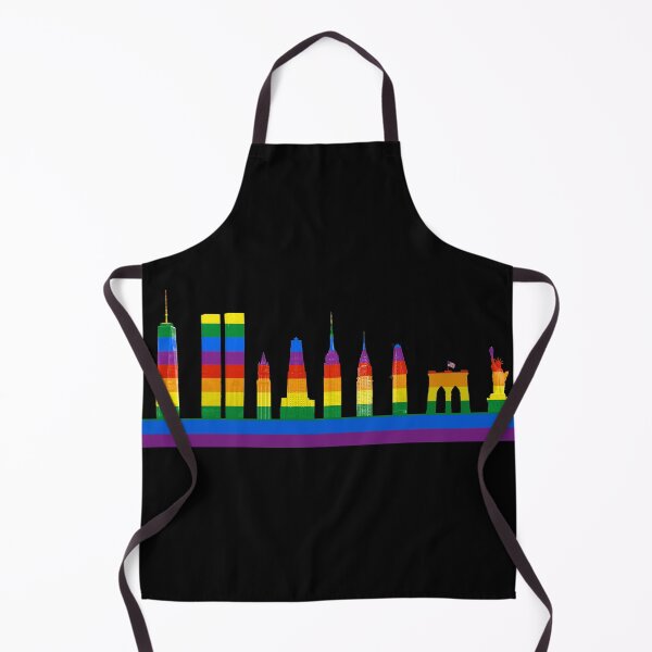 Item preview, LGBTQ PRIDE Flag Rainbow New York City Skyline designed and sold by Warren Paul Harris.