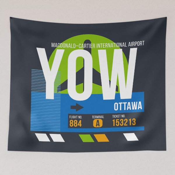 Item preview, Ottawa, Canada (YOW) Airport Code Baggage Tag designed and sold by SLAG-Creative.
