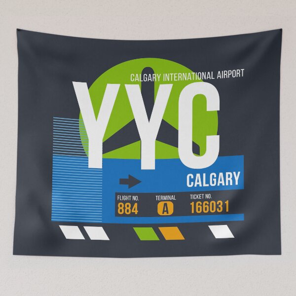 Item preview, Calgary, Alberta (YYC) Airport Code Baggage Tag designed and sold by SLAG-Creative.