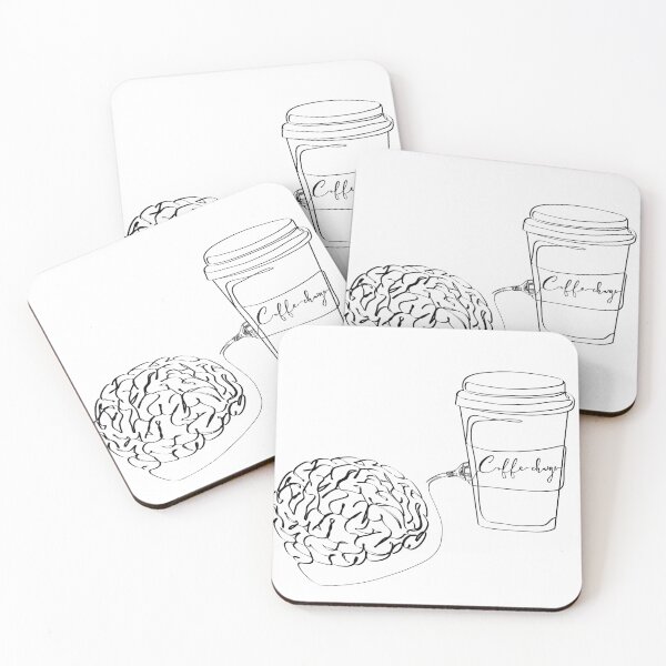 Item preview, Continuous line illustration of brain charging with coffe. Addiction  designed and sold by AriadnaArt.