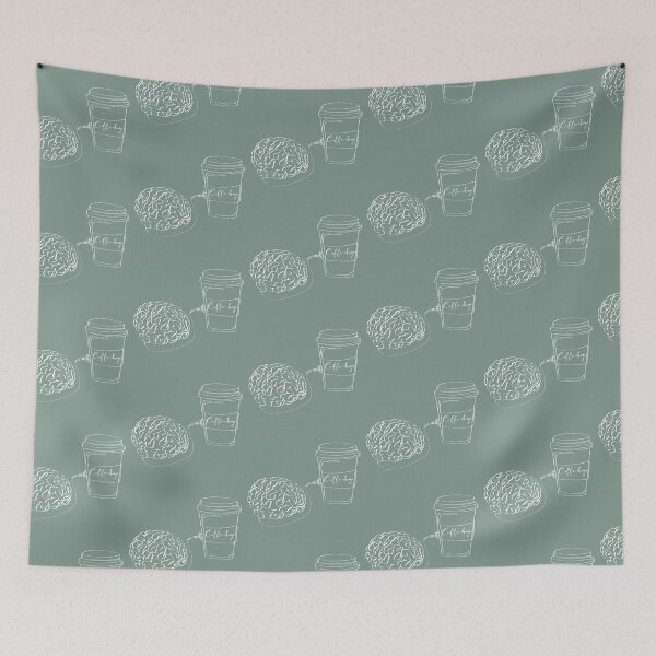 Item preview, Continuous line illustration of brain charging with coffe. Addiction  designed and sold by AriadnaArt.